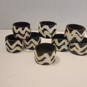 Bone Batik Napkin Rings